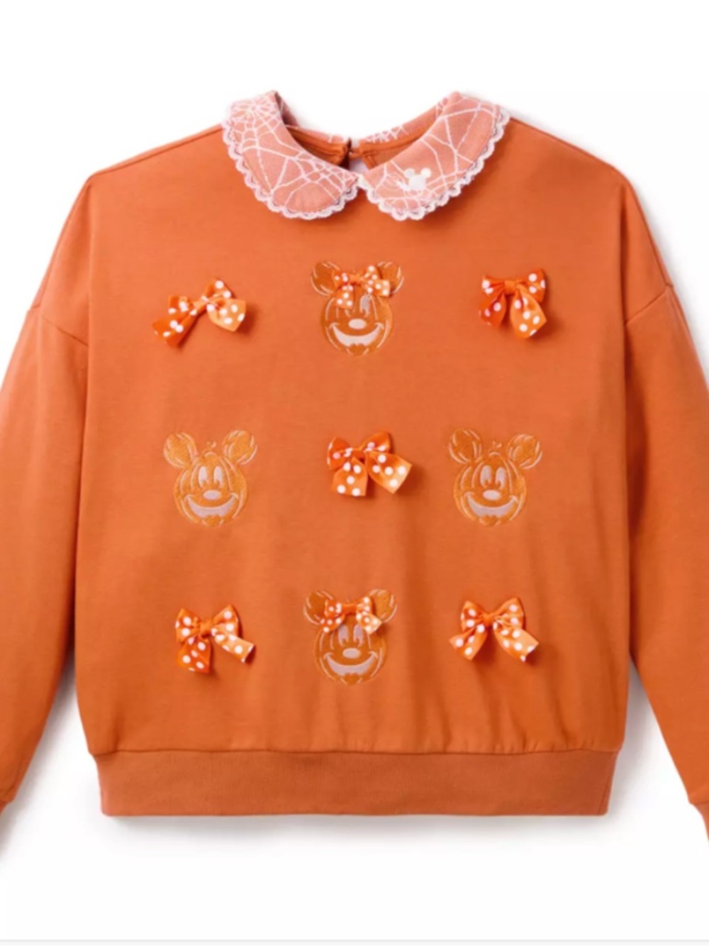 Disney Parks Her Universe Minnie Jack O Lantern Orange Sweatshirt Halloween